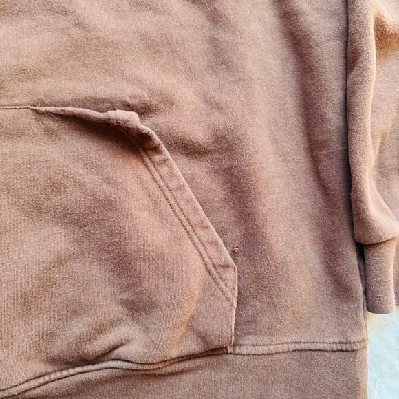 PacSun Unisex CocaCola Brown Cotton Distressed Hoodie Sweatshirt Size Large - Picture 3 of 8